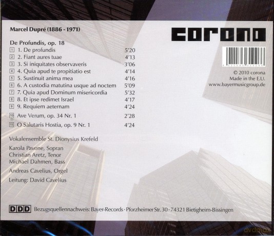 Marcel Dupre: De Profundis [CD]