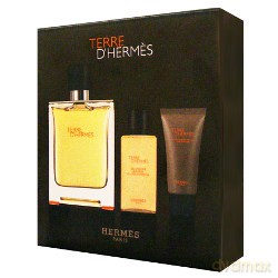 Hermes Terre d Hermes Zestaw - woda toaletowa 100 ml spray + balsam po goleniu 15 ml + żel pod prysznic 40 ml [PERFUMY]