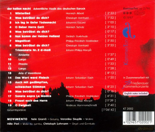 Der hellen Nacht - Adventliche Musik des deutschen Barock [CD]