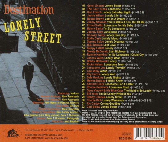 Destination Lonely Street: 32 Tearjerkers For My Shadow, My Echo And Me [CD]