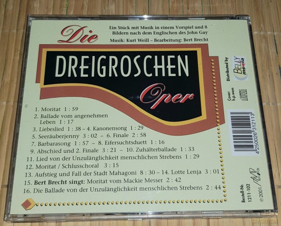 Kurt Weill: Die Dreigroschenoper (Kurzfassung) [CD]