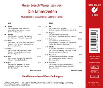 Gregor Joseph Werner: Die Jahreszeiten - Musikalischer Instrumental-Calender [2CD]