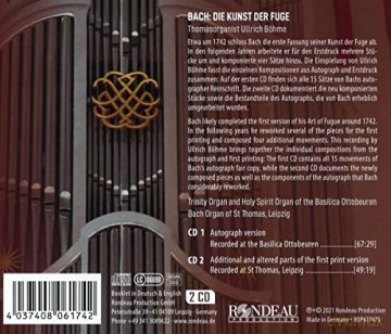 Johann Sebastian Bach: Die Kunst der Fuge BWV 1080 fur Orgel [2CD]