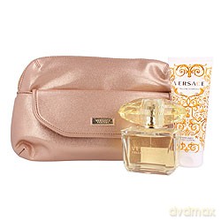 Versace Yellow Diamond Zestaw - woda toaletowa 90 ml spray + balsam do ciała 100 ml + kosmetyczka [PERFUMY]