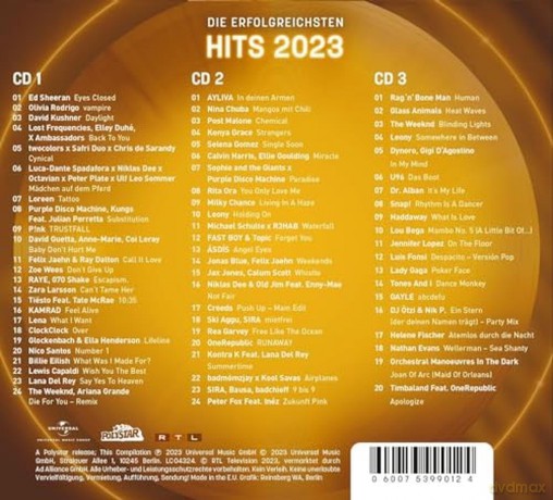 Die ultimative Chartshow: Die erfolgreichsten Hits 2023 [3CD]