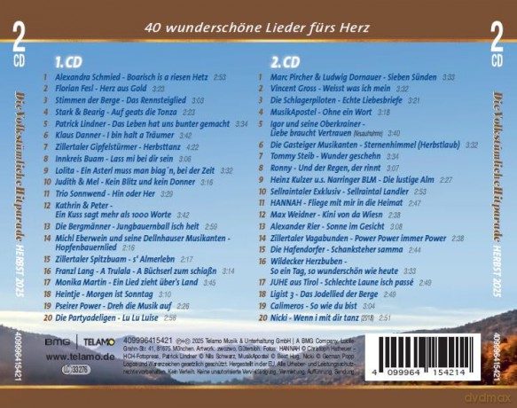 Die volkstumliche Hitparade Herbst 2025 [2CD]