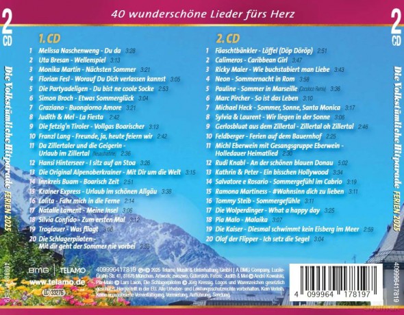 Die volkstumliche Hitparade: Ferien 2025 [2CD]