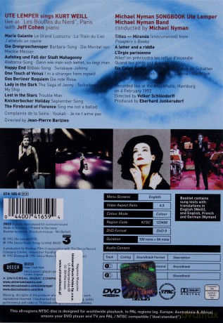 Ute Lemper: Sings Kurt Weill [DVD]