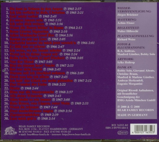 Bobby Solo: Du hast ja Traenen in den Augen [CD]