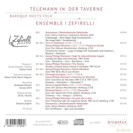Ensemble I Zefirelli - Telemann in der Taverne (Baroque meets Folk) [CD]