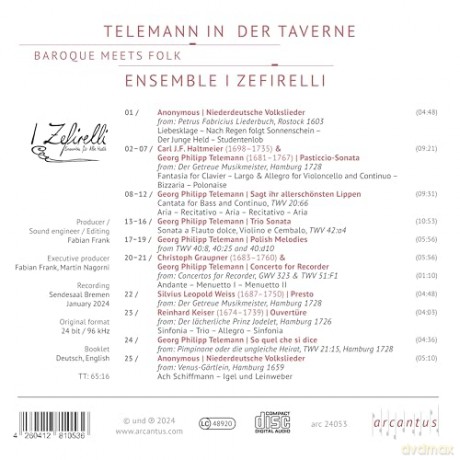Ensemble I Zefirelli - Telemann in der Taverne (Baroque meets Folk) [CD]