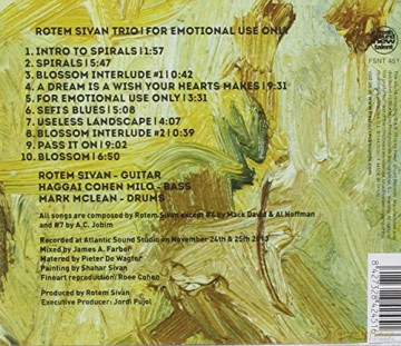 Rotem Sivan Trio: For Emotional Use Only [CD]