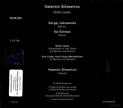 Valentin Silvestrov: Stille Lieder [CD]