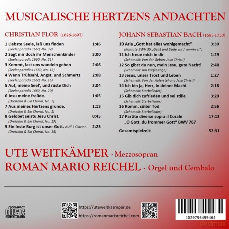 Christian Flor: Geistliche Lieder - Musicalische Hertzens Andachten [CD]