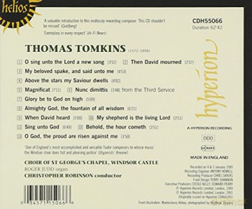 Thomas Tomkins: Geistliche Musik [CD]