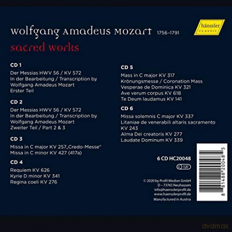 Wolfgang Amadeus Mozart: Geistliche Werke [6CD]