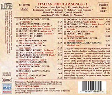 Italian Popular Songs Vol.1 [CD]