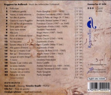 Italienische Musik des Fruhbarock - Ruggiero im Aufbruch [CD]
