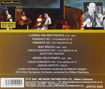 Jascha Heifetz spielt Violinkonzerte [CD]
