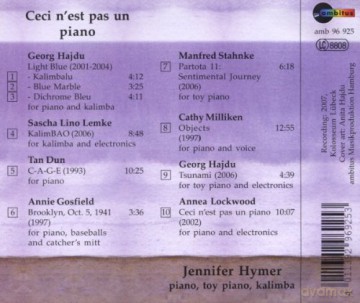 Jennifer Hymer - Ceci n'est pas un piano [CD]