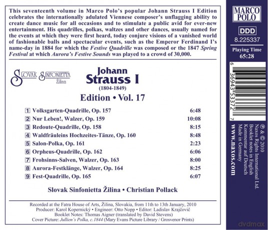 Johann Strauss I: Johann Strauss Edition Vol.17 [CD]