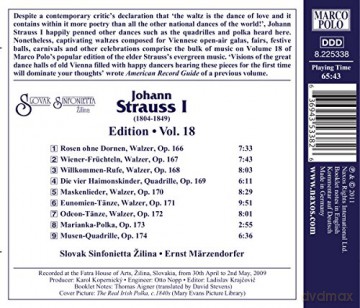 Johann Strauss I: Johann Strauss Edition Vol.18 [CD]