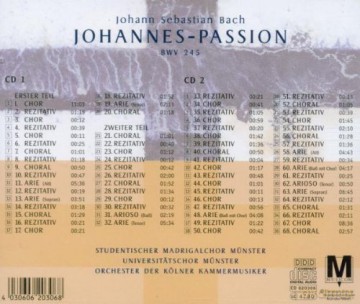 Johann Sebastian Bach: Johannes-Passion BWV 245 [2CD]