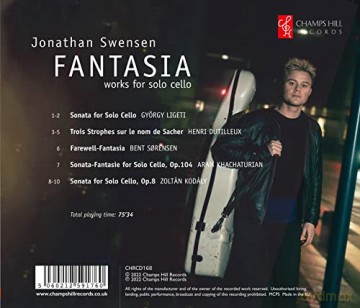 Jonathan Swensen - Fantasia (Werke fur Cello solo) [CD]