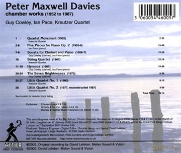 Peter Maxwell Davies: Kammermusik [CD]