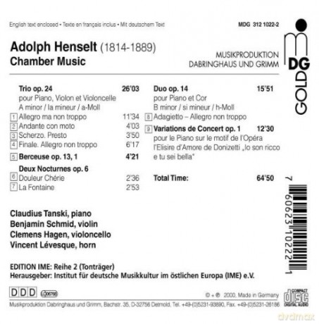 Adolph Henselt: Kammermusik [CD]