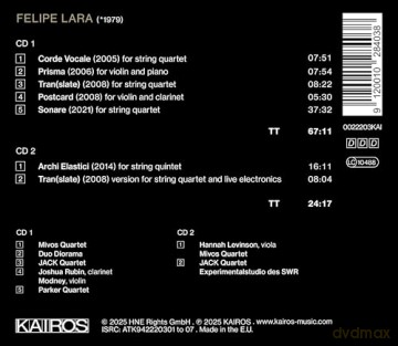 Felipe Lara: Kammermusik fur Streicher [2CD]