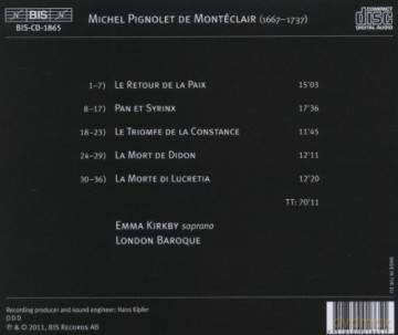 Michel Pignolet de Monteclair: Kantaten [CD]