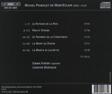 Michel Pignolet de Monteclair: Kantaten [CD]