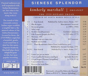 Kimberly Marshall - Sienese Splendor [CD]