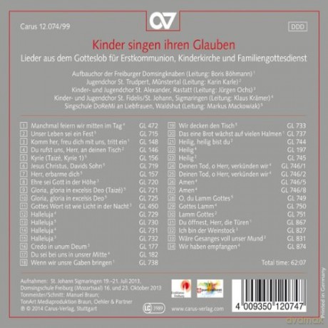 Kinder singen ihren Glauben - Lieder aus dem Gotteslob fur Erstkommunion, Kinderkirche, Familiengottesdienst [CD]