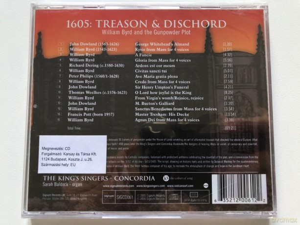 King's Singers - 1605 Treason and Dischord [CD]