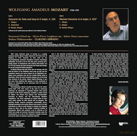 Wolfgang Amadeus Mozart: Klarinettenkonzert KV 622 (140g) [Winyl]