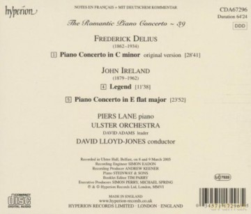Frederick Delius: Klavierkonzert c-moll (1904) [CD]