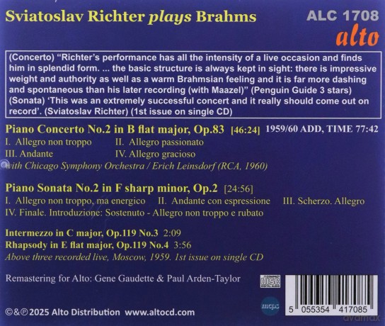 Johannes Brahms: Klavierkonzert Nr.2 [CD]