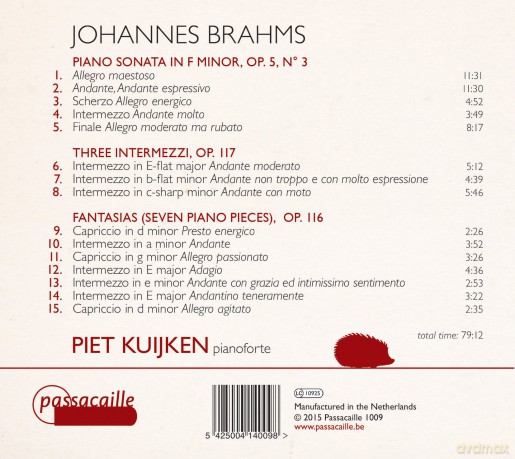 Johannes Brahms: Klaviersonate Nr.3 op.5 [CD]