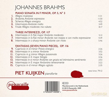 Johannes Brahms: Klaviersonate Nr.3 op.5 [CD]