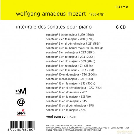 Wolfgang Amadeus Mozart: Klaviersonaten Nr.1-18 [6CD]