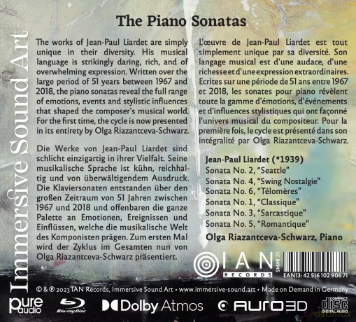 Jean-Paul Liardet: Klaviersonaten Nr.1-6 [CD]