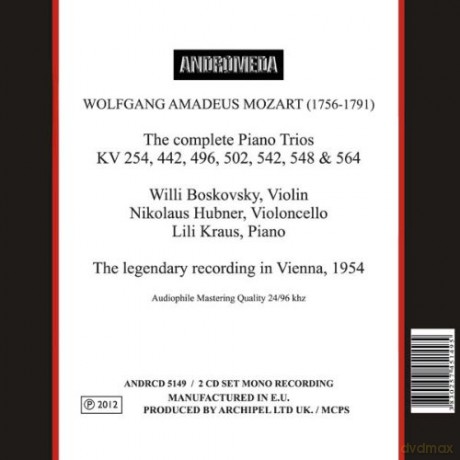 Wolfgang Amadeus Mozart: Klaviertrios Nr.1-5 [2CD]