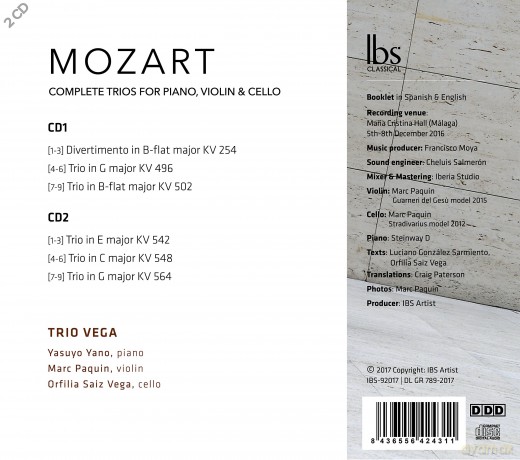 Wolfgang Amadeus Mozart: Klaviertrios Nr.1-5 [2CD]