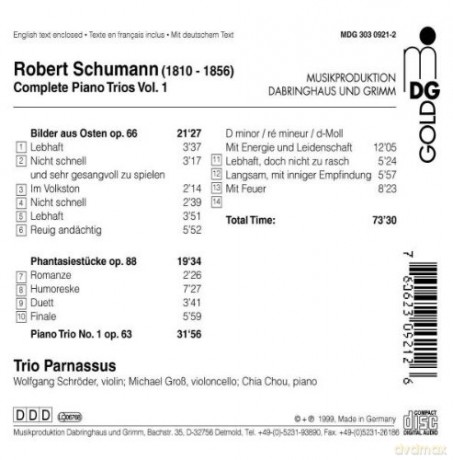 Robert Schumann: Klaviertrios Vol.1 [CD]
