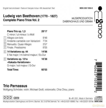 Ludwig van Beethoven: Klaviertrios Vol.2 [CD]