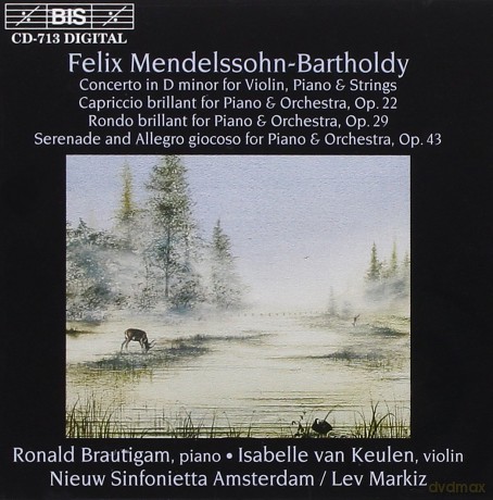 Felix Mendelssohn Bartholdy: Konzert d-moll fur Violine,Klavier,Orchester [CD]