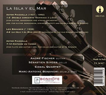 Astor Piazzolla: Konzert fur Bandoneon,Gitarre & Orchester (arr. fur Gitarre, Bandoneon, Kontrabass & Streichquartett) [CD]