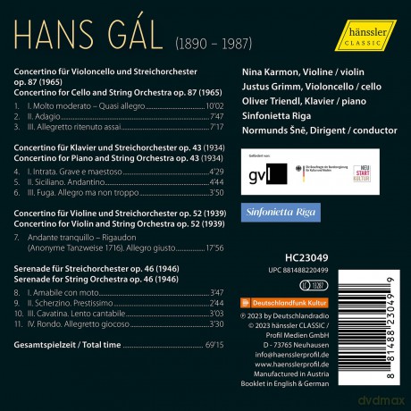 Hans Gal: Konzerte [CD]